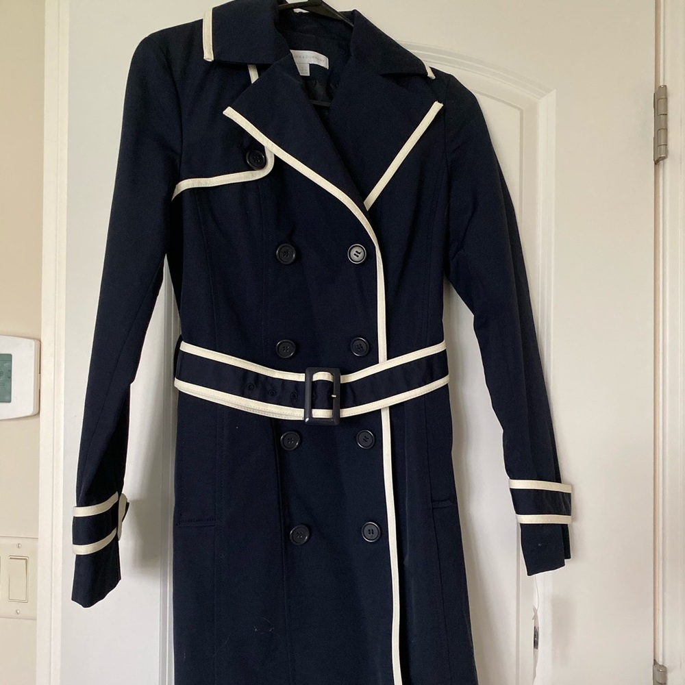 Navy rain coat